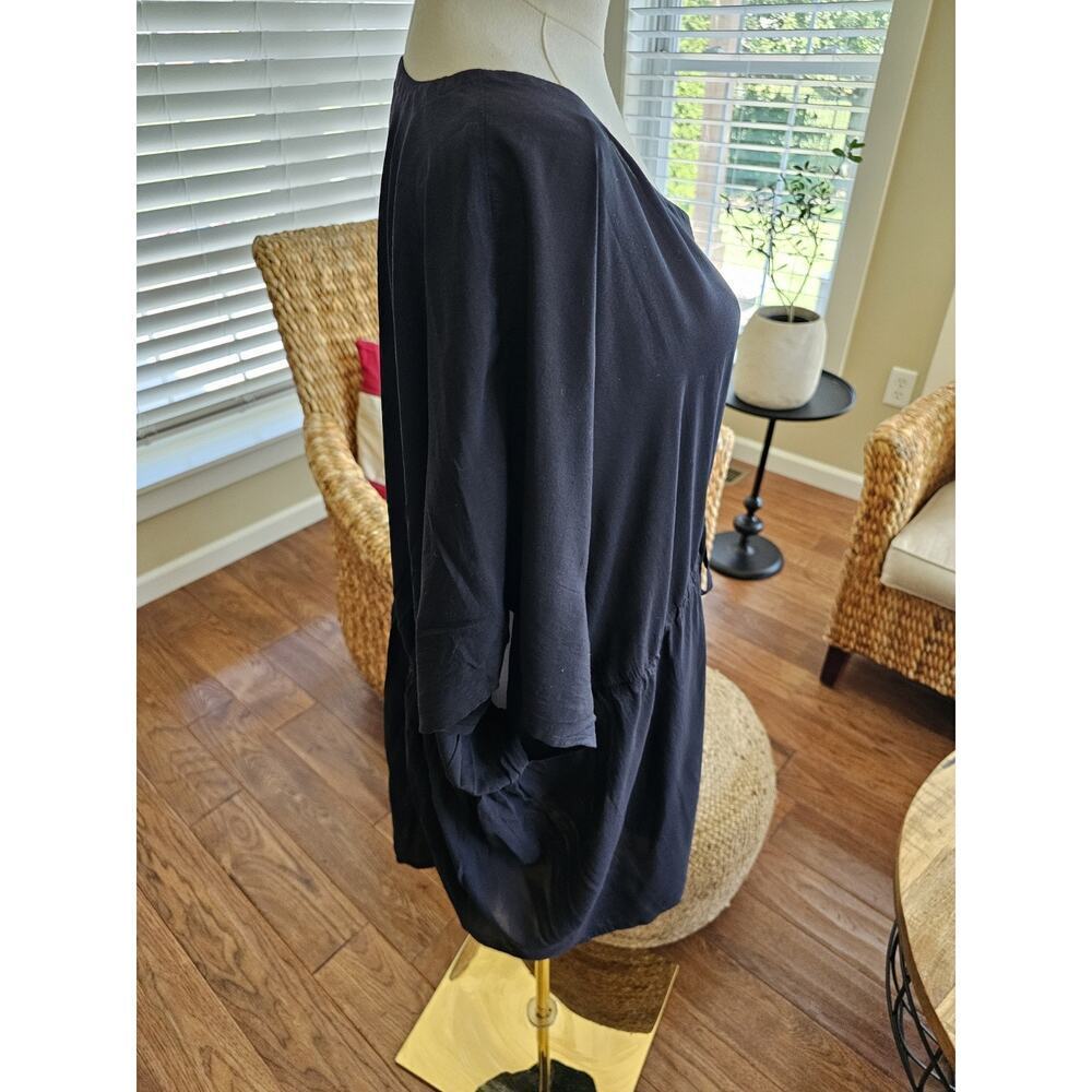 Lands' End Womens Swim Cover-Up Size XL Petite Black Beach Pool Resortwear - Picture 4 of 5